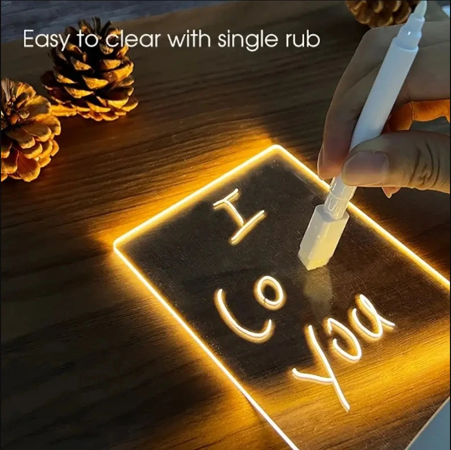 Note Board Creative Led Night Light USB Message Board Holiday Light With Pen Gift For Children Girlfriend Decoration Night Lamp - FlexlyShop.com 