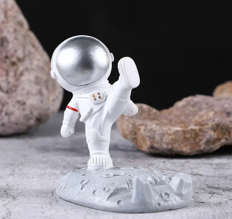 Office Desk Decoration Nordic Style Astronauts Mobile Phone Stand Holder Ornaments Resin Spaceman Bracket Toys Gift - FlexlyShop.com 