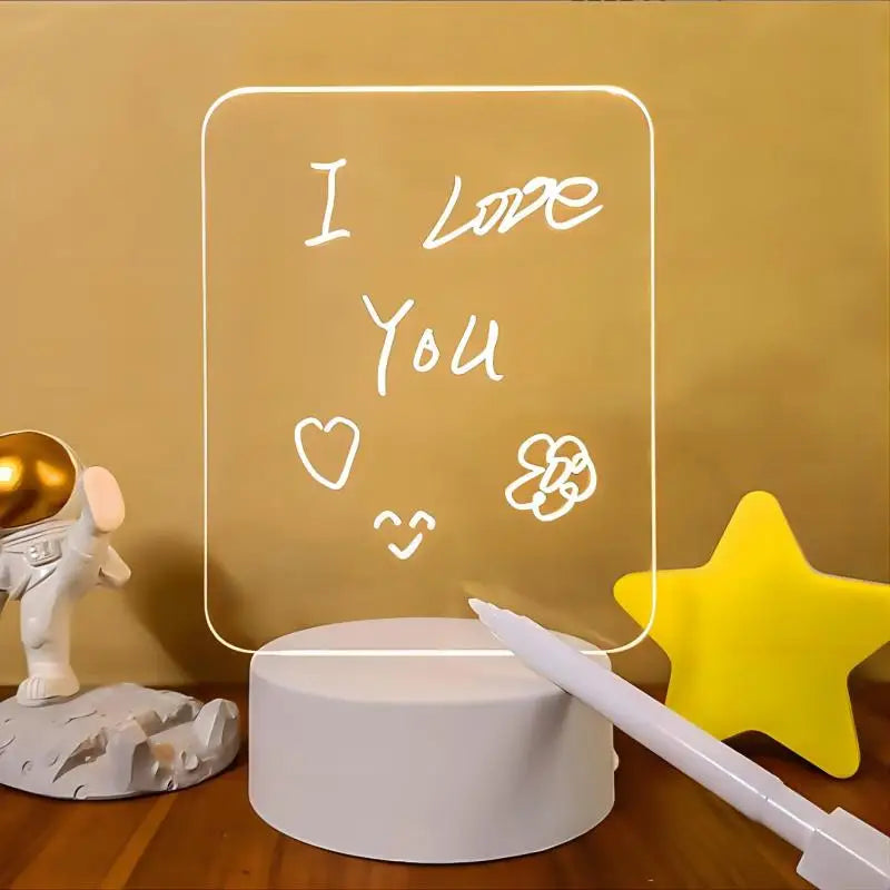 Note Board Creative Led Night Light USB Message Board Holiday Light With Pen Gift For Children Girlfriend Decoration Night Lamp - FlexlyShop.com 