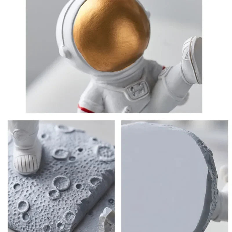 Office Desk Decoration Nordic Style Astronauts Mobile Phone Stand Holder Ornaments Resin Spaceman Bracket Toys Gift - FlexlyShop.com 